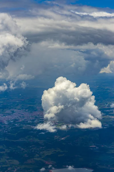 Repül Felhők Felett Kilátás Repülőről — Stock Fotó