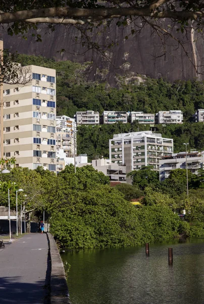 Lugar Luxuoso Lagoa Localização Lagoa Rodrigo Freitas Brasil Cidade Rio — Fotografia de Stock