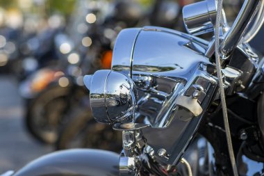 Güçlü ve güzel motosikletler. Modern bir motosiklet özel mağaza motosiklet ve aksesuarları. Biker şeyler. 