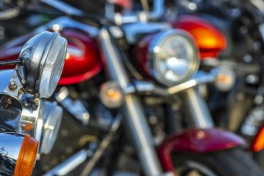 Güçlü ve güzel motosikletler. Modern bir motosiklet özel mağaza motosiklet ve aksesuarları. Biker şeyler. 