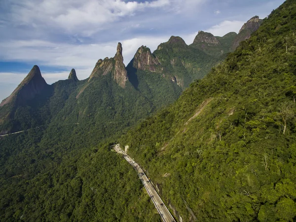 Montañas Exóticas Montañas Maravillosas Montaña Dedo Dios Ciudad Teresópolis Estado — Foto de Stock