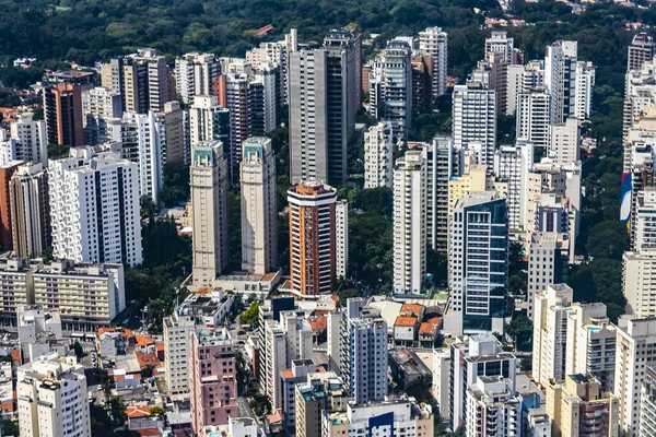 Vista Aérea Uma Cidade Grande São Paulo Brasil América Sul — Fotografia de Stock