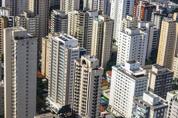 Vista Aérea Uma Cidade Grande São Paulo Brasil América Sul — Fotografia de Stock