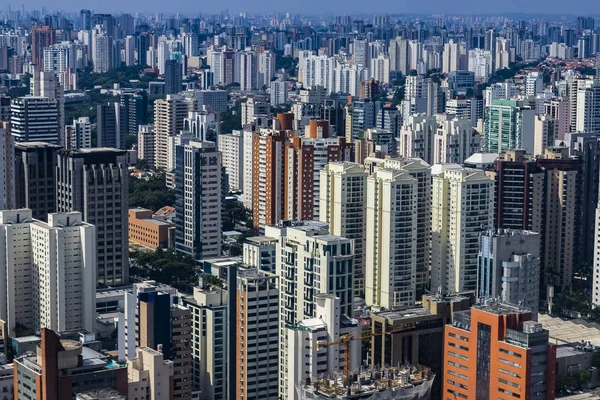 Flygbild Över Storstad Sao Paulo Brasilien Sydamerika — Stockfoto