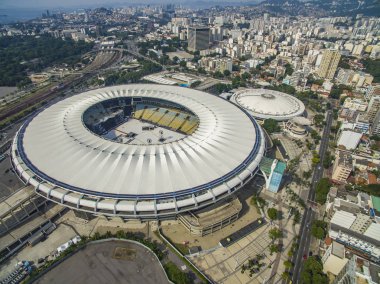 Rio de Janeiro Şehri, Brezilya Güney Amerika. Maracana Stadyumu. Brezilya futbolu. 