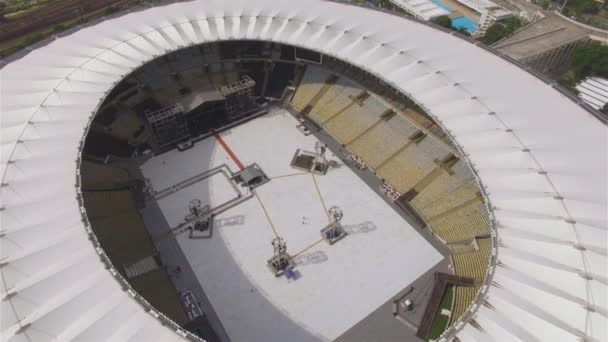 Стадион Маракана Бразильский Футбол Мюзикл Стадионе Maracana Город Рио Жанейро — стоковое видео