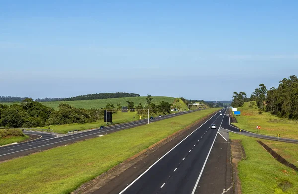 Bil Vägar Raka Highway Castelo Branco Delstaten São Paulo Brasilien — Stockfoto