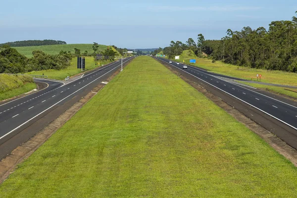 Bil Vägar Raka Highway Castelo Branco Delstaten São Paulo Brasilien — Stockfoto