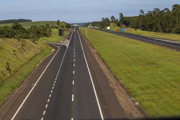 Bil Vägar Raka Highway Castelo Branco Delstaten São Paulo Brasilien — Stockfoto