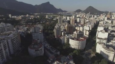Büyük şehrin inşasının videosu. Leblon, Rio de Janeiro Brezilya Güney Amerika. 