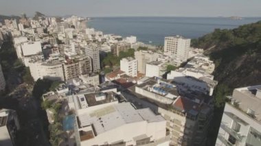 Büyük şehrin inşasının videosu. Leblon, Rio de Janeiro Brezilya Güney Amerika. 