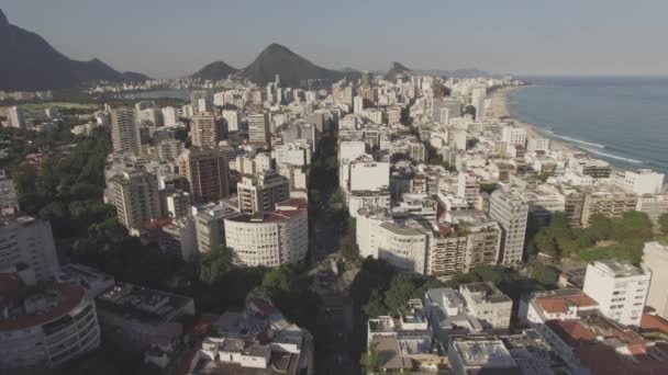 Wideo Budowy Dużego Miasta Sąsiedztwo Leblon Rio Janeiro Brazylia Ameryka — Wideo stockowe
