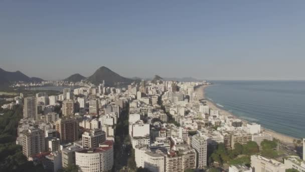 Video Stavbě Velkého Města Okolí Leblonu Rio Janeiro Brazílie Jižní — Stock video