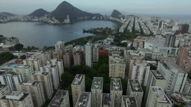 Vista Aérea Del Distrito Leblon Río Janeiro Brasil América Del — Vídeos de Stock