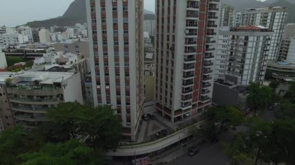 Εναέρια Θέα Στην Περιοχή Leblon Ρίο Ντε Τζανέιρο Βραζιλία Νότια — Αρχείο Βίντεο