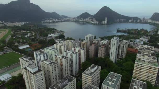 Légifelvétel Leblon Körzet Rio Janeiro Brazília Dél Amerika — Stock videók