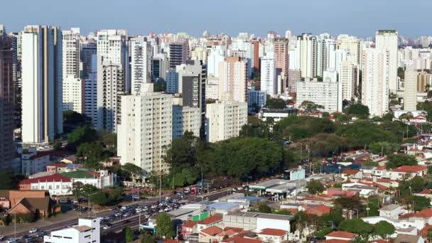 Great Cities Dag Sao Paulo Brasilien Sydamerika Avenue Bandeirantes Vila — Stockvideo