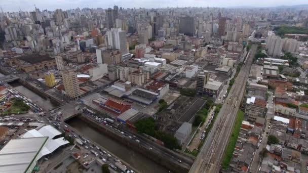 Stor Stad Världen Staden Sao Paulo Brasilien Sydamerika — Stockvideo