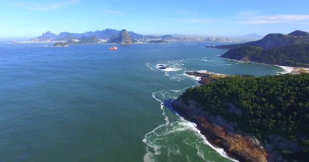 Najsłynniejsze Miasto Świecie Miasta Rio Janeiro Brazylia Ameryka Południowa — Wideo stockowe