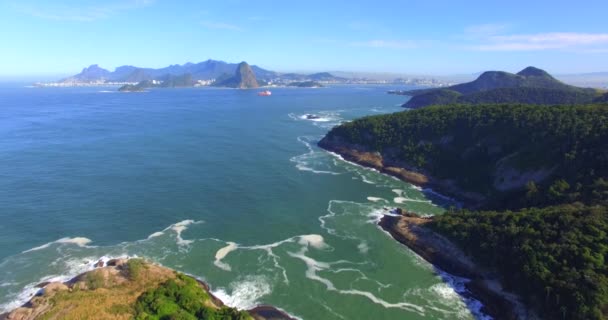 Den Mest Kända Staden Världen Rio Janeiro City Brasilien Sydamerika — Stockvideo