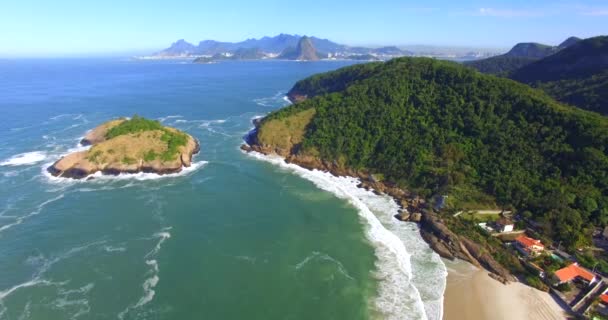 Paraíso Paisajístico Ciudad Paradisíaca Fondo Río Janeiro Brasil Sudamérica Isla — Vídeos de Stock