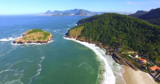 Paraíso Paisajístico Ciudad Paradisíaca Fondo Río Janeiro Brasil Sudamérica Isla — Vídeos de Stock