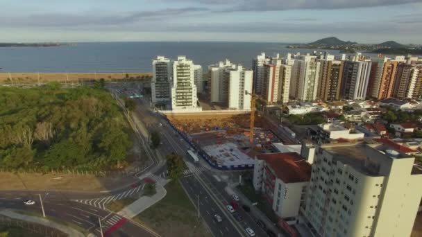 Épületek Házak Strand Előtt Camburi Beach Vitoria Város Espitiro Santos — Stock videók