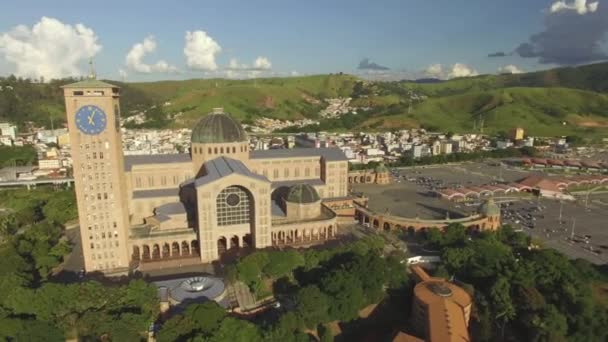 Aparecida City São Paulo Staat Brazilië Zuid Amerika 2019Grootste Heiligdommen — Stockvideo