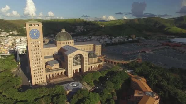 Aparecida City São Paulo Staat Brazilië Zuid Amerika 2019Grootste Heiligdommen — Stockvideo