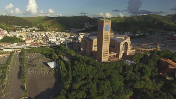 Aparecida City São Paulo Staat Brazilië Zuid Amerika 2019Grootste Heiligdommen — Stockvideo