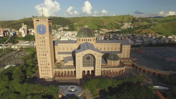 阿帕雷西达市 圣保罗州 巴西南美洲 2019世界上最大的神社 阿帕雷西达圣母大教堂 — 图库视频影像