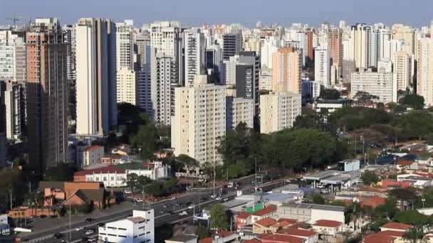 Wielkie Miasto Świecie Sao Paulo Brazylia Ameryka Południowa — Wideo stockowe