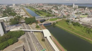 Tren istasyonu. Socorro tren istasyonu, Sao Paulo, şehir, Brezilya. 