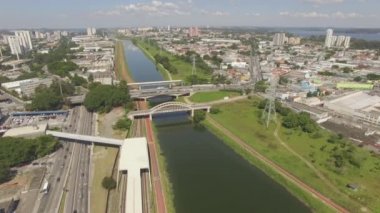 Tren istasyonu. Socorro tren istasyonu, Sao Paulo, şehir, Brezilya. 