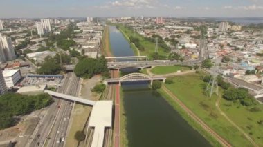 Tren istasyonu. Socorro tren istasyonu, Sao Paulo, şehir, Brezilya. 