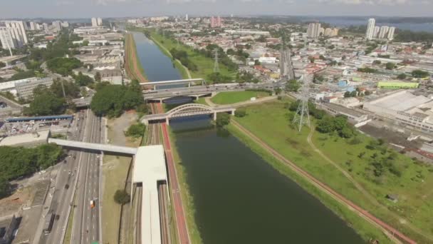 Estação Comboios Socorro Estação Ferroviária São Paulo Cidade Brasil — Vídeo de Stock