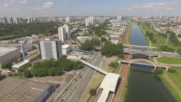 Tren Istasyonu Socorro Tren Istasyonu Sao Paulo Şehir Brezilya — Stok video