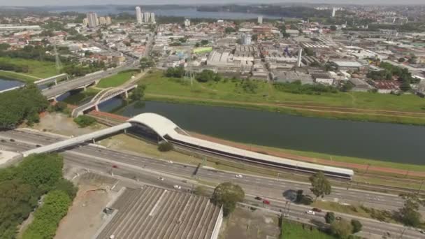 Estação Comboios Socorro Estação Ferroviária São Paulo Cidade Brasil — Vídeo de Stock