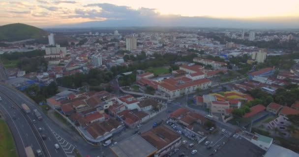 Vista Aerea Dell Autostrada Presidente Dutra Highway Città Guaratingueta Stato — Video Stock