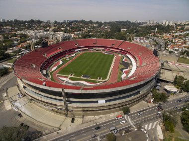 Dünya çapında futbol. Sao Paulo Futbol Kulübü veya Morumbi Stadyumu veya Cicero Pompeu Toledo Stadyumu. Sao Paulo şehri, Brezilya, Güney Amerika