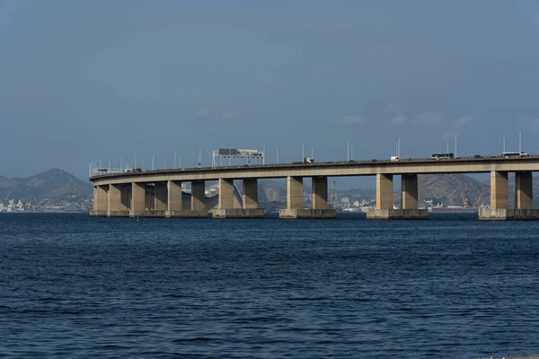Most Przez Morze Most Prezydencki Costa Silva Popularnie Znany Jako — Zdjęcie stockowe