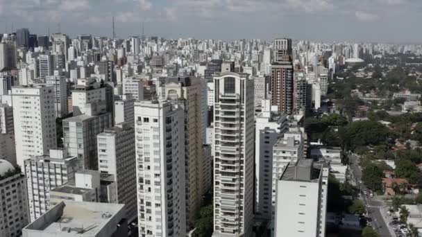 Budova Výstavbě Město Sao Paulo Brazílie Jižní Amerika — Stock video