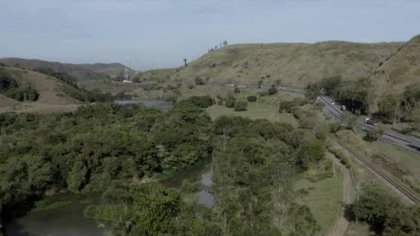 Dünyanın Ünlü Yolları Başkan Dutra Otoyolu Sao Paulo Eyaleti Brezilya — Stok video