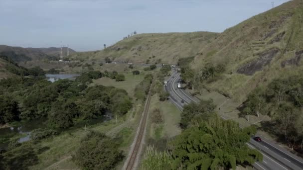 世界的に有名な道路 デュトラ ハイウェイ大統領 ブラジルのサンパウロ州 — ストック動画