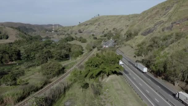 Rodovia Rio Janeiro Para São Paulo Auto Estrada Presidente Dutra — Vídeo de Stock