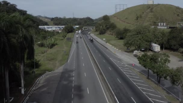 Rio Janeiro Otobanından Sao Paulo Başkan Dutra Otoyolu Sao Paulo — Stok video