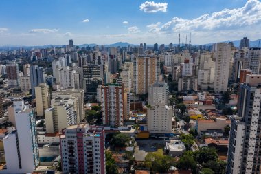 Brezilya, Sao Paulo 'nun hava manzarası. Önemli bir bulvar. Rebouas Bulvarı. 