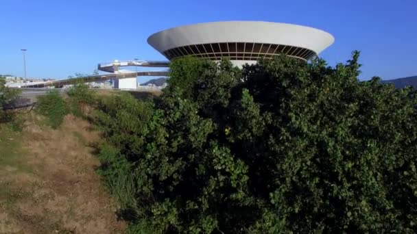 Mac Niteroi Muzeum Současného Umění Niteroi Architekt Oscar Niemeyer Město — Stock video