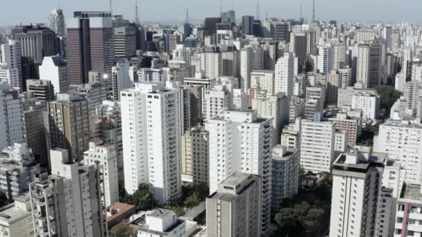 Vista Aérea Ciudad Sao Paulo Brasil — Vídeo de stock