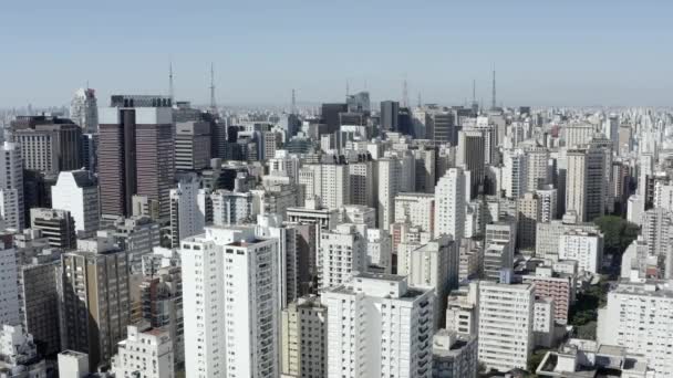 Vista Aérea Ciudad Sao Paulo Brasil — Vídeos de Stock